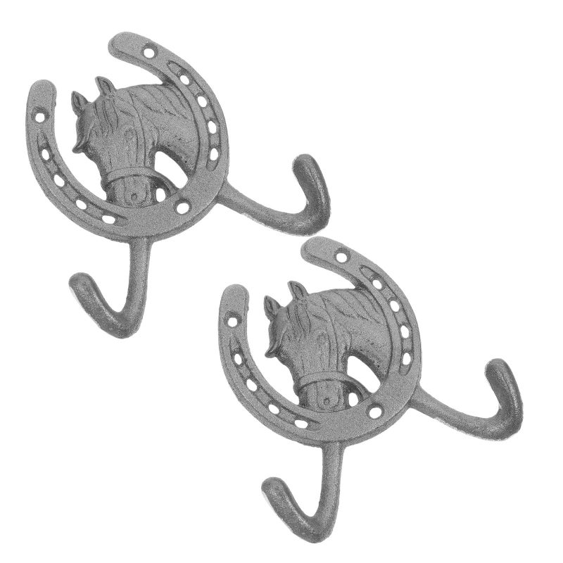 2 Pcs for Hanging Coats Hooks Heavy Duty Cast Iron