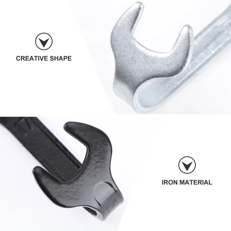 2 PCS Wrought Iron Hook Hangers Vintage Metal Clothes Sturdy Hanging Household Wall Industrial Style Hooks Towel Rack - Image 2